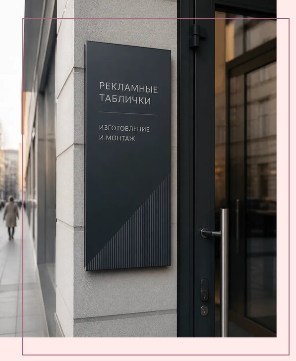 Рекламные таблички в Борисоглебске по цене от 4682 р. | Аванза-Брс